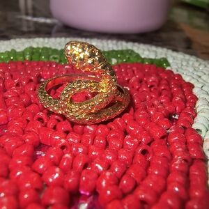 Gold Snake Ring - Size 6